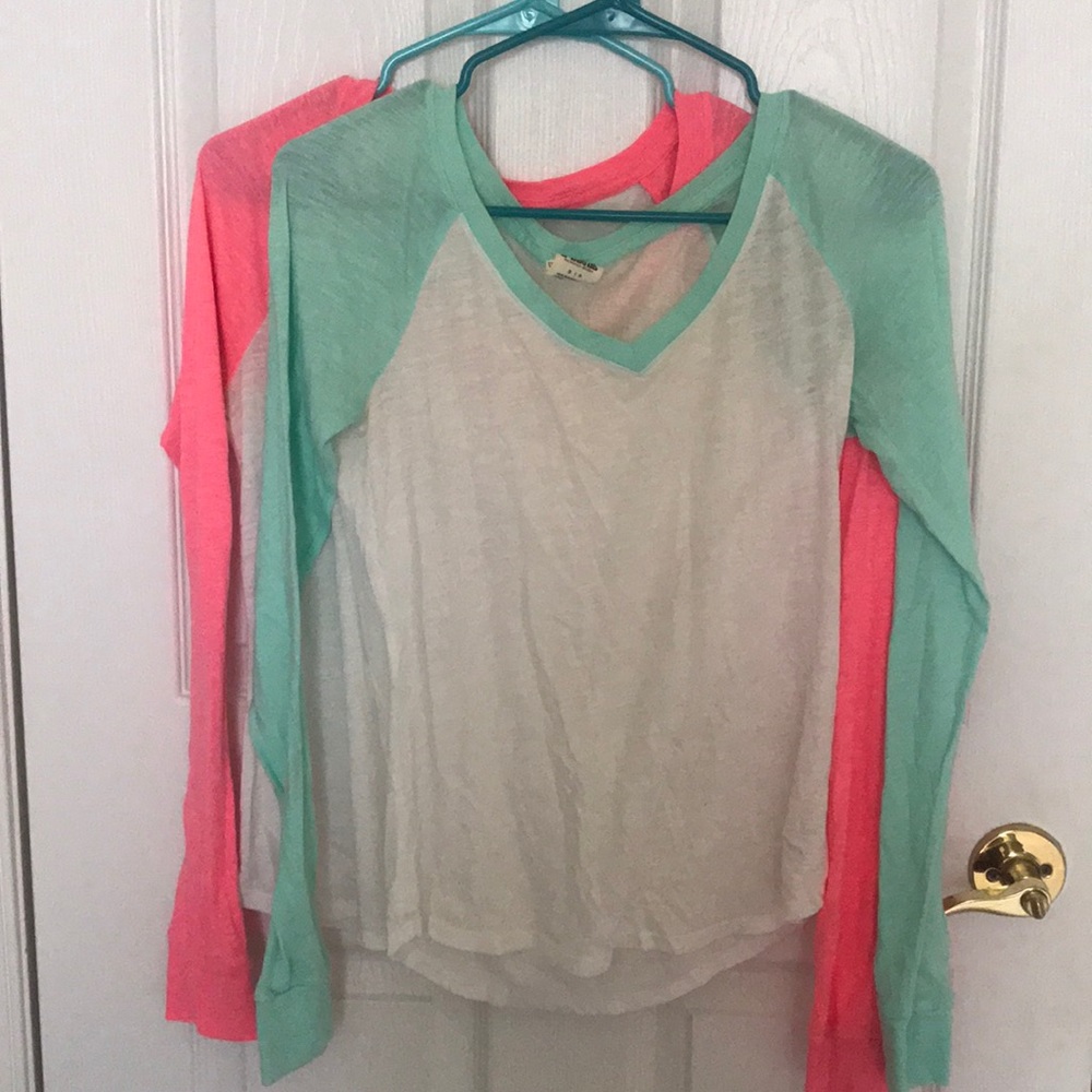 2 PINK baseball tee’s